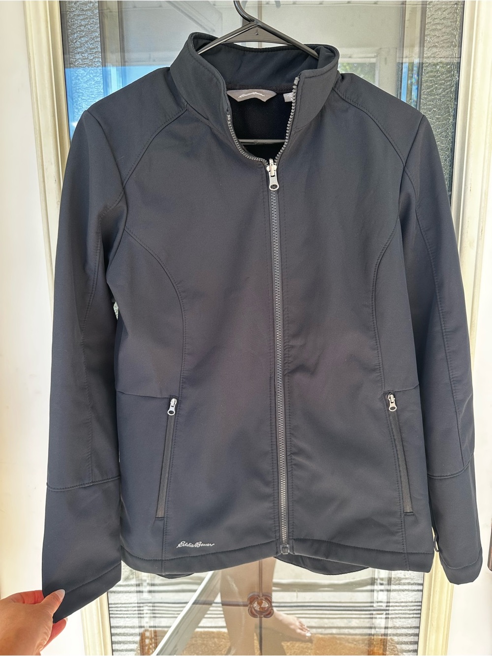Eddie Bauer Women's Black Zip-Front Utility Softshell Jacket